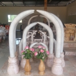 งาช้างคู่ หินอ่อน ขนาดสูง 150 ซ.ม.