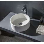 อ่างล้างหน้าวางบนเคาน์เตอร์ รุ่นA02 อ่างล้างหน้าอะคริลิค อ่างล้างมือทรงกลม อ่างล้างหน้าราคาถูก อุปกรณ์ห้องน้ำ เครื่องสุขภัณฑ์ อุปกรณ์ตกแต่งห้องน้ำ Basin Acrylic Bathroom Sink Above Counter (A02)