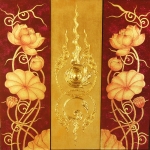 ภาพมงคล เสริมดวง ฮวงจุ้ย ( เงิน ทอง สุขภาพ ไหลเวียนดี ) ขนาด 1 x 1 เมตร