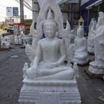 พระพุทธรูปหินอ่อน หน้าตัก 110 cm สูง 200 cm ลึก 80 cm