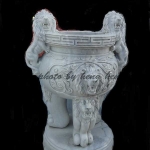 กระถางธุปหินอ่อน ลายสิงโต ขนาดสูง 90 เซนติเมตร