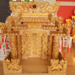 ศาลเจ้าที่ขนาด 27 นิ้ว 888 หินอ่อน สีน้ำผึ้ง