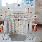 ศาลเจ้าที่ขนาด 24นิ้ว(รุ่นเศรษฐี) 4 เสา 5 หลังคา 4หงส์ 6มังกร หินสีขาว