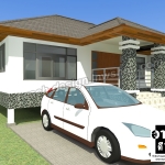 B109 แบบบ้านชั้นเดียว 3 ห้องนอน