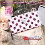 GUESS FACTORY WOMEN'S LONG WALLET กระเป๋าสตางค์ใบยาวซิปรอบรุ่นหายาก วัสดุหนัง Saffiano พิมพ์ลายดอกไม้คอลเลคชั่นล่าสุดรอบใบสวยโดดเด่น ด้านหน้าประดับโลโก้ ภายในมีช่องใส่ธนบัตร ช่องซิปกลางและช่องใส่บัตรหลายช่อง รุ่นนี้ใส่มือถือ iphone8 ได้ ภาพถ่ายจากสิน