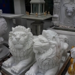 สิงโต นอน แกะสลัก หมอบ ฮ่องกงสไตล์ 120เซนติเมตร