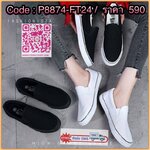 สลิปออนแบบมาใหม่ ใส่สบาย คล่องตัว พร้อมส่งค่ะ รองเท้าแฟชั่นชิคๆ ทรงเบสิค ฮิตตลอดกาล วัสดุผ้าแคนวาสเนื้อหนานุ่ม กระชับเท้า แต่งขอบยางยืดด้านข้าง เน้นความสบายในการสวมใส่ พื้น 1นิ้ว ใส่ง่ายเดินไม่เมื่อย ดีไซน์เรียบง่ายใส่แมชเสื้อผ้าได้ทุกแนวจ้าา มีไว้ได้ใช้แ