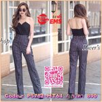 Lover's Shop Teg : Lover’s Shop Brand : LV Detail : จั้มสูทขายาว โทนสีขาวดำสุดคลาสสิค ใส่ได้หลายลุค เรียบกรูดูผู้ดี ช่วงอกทรงป้ายจับจีบ ช่วงเอวแต่งกระดุมช่วงกางเกงเป็นลายทางลง ใส่แล้วแลดูขายาวหุ่นดี งานสวยเป๊ะ ไฮโซ ใช้ผ้าหนาเป็นทรงสวย ผ้าไม่เหี่ยว เป