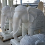 ช้างแกะสลัก หินอ่อน (ขนาดใหญ่)