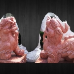 ปี่เซี๊ยะคู่ สีแดง ยาว80ซม