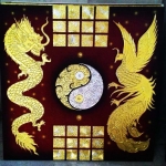 ภาพมงคล เสริมดวง ฮวงจุ้ย ( เงิน ทอง สุขภาพ ไหลเวียนดี ) ขนาด 1 x 1 เมตร