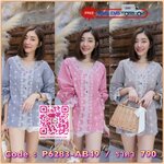 🎀Lady Shop originals®️🎀 💬new in today!!เสื้อญี่ปุ่นแท้งานนำเข้า ดีเทลงานปักทั้งตัวแบบสวย งานใช้กระดุมผ้าอย่างดี มีสม๊อคปลายแขน ทรงฟรีไซส์ ใส่ได้ตลอด สามารถใส่แมชได้ทั้งขาสั้นและขายาวจ้า สินค้านำเข้า💯จากโรงงานค่า