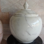 ผอบหินอ่อน หินสีขาว ขนาดสูง 40 เซนติเมตร กว้าง 30 เซนติเมตร