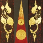 ภาพมงคล เสริมดวง ฮวงจุ้ย ( เงิน ทอง สุขภาพ ไหลเวียนดี ) ขนาด 1 x 1 เมตร