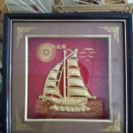 กรอบรูปเรือใบนำโชค ขนาดกว้าง 10 นิ้ว สูง 10 นิ้ว