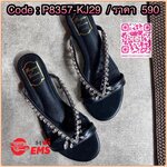 พร้อมส่ง รองเท้าแตะ เพชร roger vivier เพชรสวยมากกก ระย้า ด้านข้าง พื้นแบรนด์