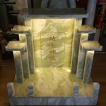 ศาลเจ้าที่หินอ่อน modern 24 นิ้ว 5 หลังคา (หินเขียวลายเมฆ)