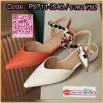 พร้อมส่ง👠👠👠รองเท้ารัดส้น คาดสายผ้า ทรงหัวแหลม ซับหนังนิ่ม ใส่สบายมาก น่ารักค่ะ บอกเลย สวยมากจ้า