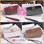 Guess งานแท้💯 outlet ถูกกว่าช้อปจ้ากระเป๋าสตางค์ใบยาวซิปรอบ งานสวย พร้อมสายคล้องมือ ถอดได้ มีถึง4ช่องใช้งาน ช่องใส่บัตรได้เยอะ อะไหล่Guessสีทอง หนังpUแท้ทำความสะอาดง่าย