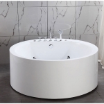 อ่างอาบน้ำตั้งพื้นทรงกลม รุ่นE01 ขนาด1.2-1.6เมตร อ่างอาบน้ำตั้งพื้น อ่างแช่ตัว อ่างสปา อ่างอาบน้ำจากุซซี่ อ่างน้ำวน อ่างอาบน้ำราคาถูก เครื่องสุขภัณฑ์ ตกแต่งห้องน้ำ 1.2-1.6M Freestanding Round Bathtub (E01)