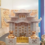 ศาลเจ้าที่จีน 27 นิ้ว 5 หลังคา เขามังกร (หินสีเทา)