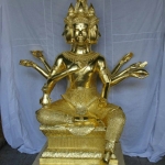 พระพรหม ปิดทองคำเปลว (ทองคำแท้) ขนาดสูง 12 นิ้ว