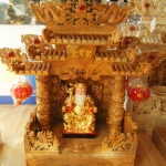 ศาลเจ้าที่หินอ่อน (ตี่จู้หินอ่อน ตี่จู้เอี๊ยะ) ขนาด 18 นิ้ว 888 หินสีลายไม้