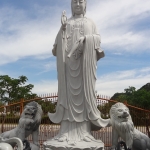 เจ้าแม่กวนอิมหินอ่อนแกะสลัก ขนาด สูง 400 เซนติเมตร