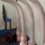 งาช้างคู่ หินอ่อน ขนาดสูง 180 ซ.ม.