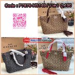 New !! COACH 36625 CLASSIC SMALL KELSEY JACQUARD BAG รุ่นแนะนำค่ะ กระเป๋าหิ้ว//สะพายข้างได้ ทรงพัด วัสดุผ้า Jacquard อย่างดี ลาย C ทั้งใบสวยงามมากๆค่ะ เปิดปิดกระเป๋าแบบซิป ภายในกว้างใส่ของได้จุทีเดียว มีช่องซิปและช่องใส่ของจุกจิก2ช่องค่ะ พร้อมสายสะพายยาวถ