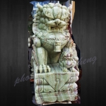 สิงโตหินอ่อนแกะสลัก สูง120เซนติเมตร สีเขียว