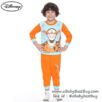 (Size L)ชุดนอนเด็กผู้ชายสีส้ม Disney Tigger เสื้อแขนยาว กางเกงขายาว สุดเท่ห์ ลิขสิทธิ์แท้ (สำหรับเด็ก 8-9 ปี)