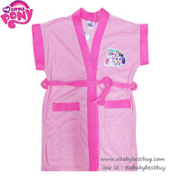 (size L) My Little Pony ชุดคลุมว่ายน้ำ เด็กผู้หญิง สีชมพู ลายม้าโพนี่ สุดน่ารัก ผ้าดี ลิขสิทธิ์ฮาสโบแท้ (สำหรับเด็กอายุ 9-12 ปี)