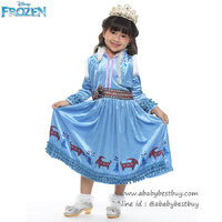 (Size 11)ชุดเดรส ชุดแฟนซี เจ้าหญิงอันนา Frozen ภาค2 ผจญภัยแดนคำสาปราชินีหิมะ ผ้าดี ใส่สบาย