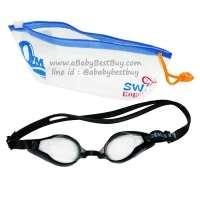 " SWIM GOGGLES แว่นตาว่ายน้ำ สีดำ ใช้ได้ทั้งเด็กและผู้ใหญ่ (แถมฟรี ซิลิโคนกันน้ำเข้าหู)