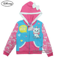 Jacket Disney Marie เสื้อแจ็คเก็ต เสื้อกันหนาวแขนยาว เด็กผู้หญิง สกรีนลาย มารี สีฟ้า รูดซิป มีหมวก(ฮู้ด)ใส่คลุมกันหนาว กันแดด ใส่สบาย ดิสนีย์แท้ ลิขสิทธิ์แท้ (Size 10)