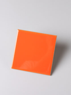 Ceramic Glossy 4"x4" (10x10ซม.) สีส้ม /ตรม.