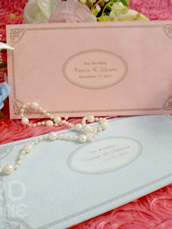 การ์ดแต่งงาน วินเทจหวานๆ แนวนอน 2 พับ