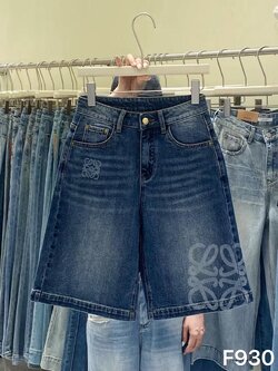 กางเกงแฟชั่น กางเกงยีนส์ทรง 4 ส่วน(ผ้ายืด) เอวสูง ทรงสวยมากกก No.F930#