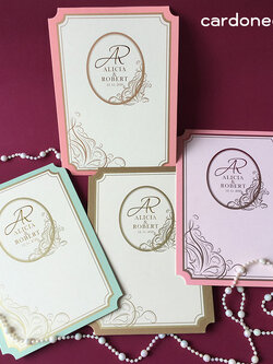 การ์ดแต่งงานพรีเมี่ยม วินเทจ แบบหนา