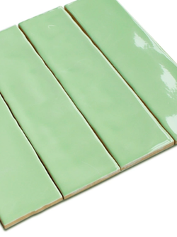 กระเบื้องซับเวย์ 3"x12" รุ่น Wavy สีเขียวอ่อน (Light green)