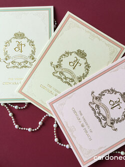 การ์ดแต่งงานพรีเมี่ยม วินเทจ แบบแข็ง