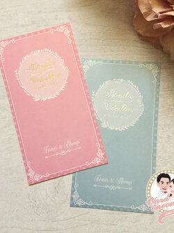 การ์ดแต่งงานวินเทจสีพาสเทล