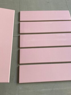 3"x12" Subway Ceramic : Matte Pink / ตรม.