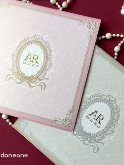 การ์ดแต่งงานวินเทจ การ์ดใบเดียว