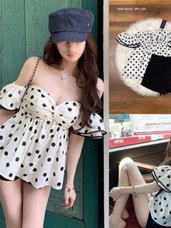 ชุดเซทแฟชั่น เสื้อลายจุดสวยแซ่บสไตล์ลูกคุณ สามารถปรับใส่ได้