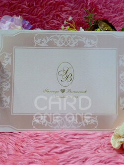 การ์ดแต่งงาน การ์ดเรียบหรู คลาสิค แนวนอน 2 พับ