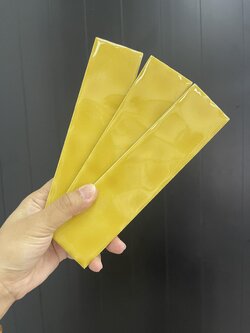 2"x8" (5x20ซม.) รุ่น Wave สีเหลือมาสตาร์ด (Yellow Mustard)