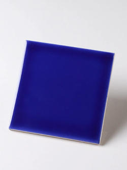 กระเบื้อง 4"x4" (10x10 ซม.) สีน้ำเงิน เคลือบเงา