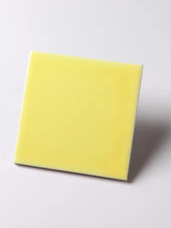 กระเบื้อง 4"x4" (10x10ซม.) สีเหลือง เคลือบเงา